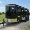 2025 DELCO 6' X 16' BUMPER PULL STOCK TRAILER BLACK 12,000 GVWR - Image 7