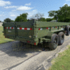 2025 DELCO 83" X 14' TELESCOPING DUMP TRAILER WITH TARP, RAMPS AND SPARE ARMY GREEN 14,000 GVWR - Image 7