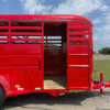 2025 DELCO 6' X 16' BUMPER PULL STOCK TRAILER RED 12,000 GVWR - Image 9