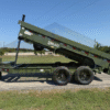 2025 DELCO 83" X 14' TELESCOPING DUMP TRAILER WITH TARP, RAMPS AND SPARE ARMY GREEN 14,000 GVWR - Image 10