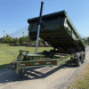 2025 DELCO 83" X 14' TELESCOPING DUMP TRAILER WITH TARP, RAMPS AND SPARE ARMY GREEN 14,000 GVWR - Image 12
