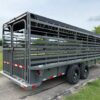2025 DELCO 6' 8" X 24' BAR TOP GOOSENECK CATTLE STOCK TRAILER GRAY/BLACK 14,000 GVWR - Image 4