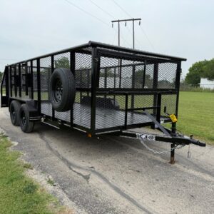2025 TIGERTX 83" X 16' LANDSCAPE TRAILER W/ STORAGE BOX, WEED EATER RACKS, 4' SIDES AND SPARE 7,000 GVWR