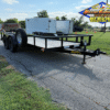 2021 BIG TEX 83" X 16' PIPE TOP TRAILER WITH SLIDE OUT RAMPS W/ SPARE 7,000 GVWR - Image 2