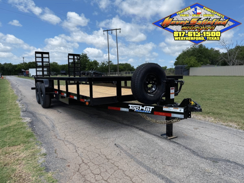 2025 TOP HAT 83" X 20' HD SQUARE TOP UTILITY TRAILER 5XM STAND UP RAMPS, SPARE 14,000 GVWR