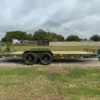 2025 DELCO 83" X 20' BUMPER PULL EQUIPMENT TRAILER WITH STAND UP RAMPS ARMY GREEN 14,000 GVWR - Image 3