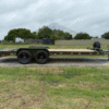 2025 DELCO 83" X 20' BUMPER PULL EQUIPMENT TRAILER WITH MONSTER RAMPS, SPARE ARMY GREEN 14,000 GVWR - Image 3