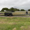 2025 DELCO 83" X 24' BUMPER PULL EQUIPMENT TRAILER WITH MONSTER RAMPS, SPARE FIGHTER JET GRAY 14,000 GVWR - Image 3