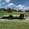 2025 LIBERTY 78" X 14' SINGLE AXLE TRAILER W/ DOVE TAIL, RAMP GATE, SPARE LIME GREEN 2,990 GVWR - Image 3