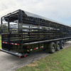 2025 DELCO 6' 8" X 32' BAR TOP GOOSENECK CATTLE STOCK TRAILER BLACK/GREY 21,000 GVWR - Image 4