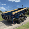 2025 LIBERTY 83" X 14' TELESCOPING DUMP TRAILER WITH TARP, RAMPS AND SPARE NAVY/BLACK 15,400 GVWR - Image 4
