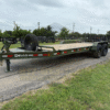 2025 DELCO 83" X 20' BUMPER PULL EQUIPMENT TRAILER WITH MONSTER RAMPS, SPARE ARMY GREEN 14,000 GVWR - Image 7
