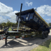 2025 LIBERTY 83" X 14' TELESCOPING DUMP TRAILER WITH TARP, RAMPS AND SPARE NAVY/BLACK 15,400 GVWR - Image 7