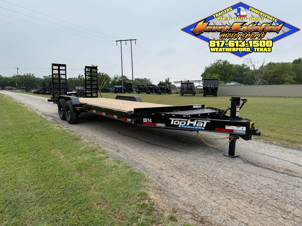 2026 TOP HAT 83" X 22' EQUIPMENT TRAILER W/ WIDE STAND UP RAMPS, SPARE 14,000 GVWR