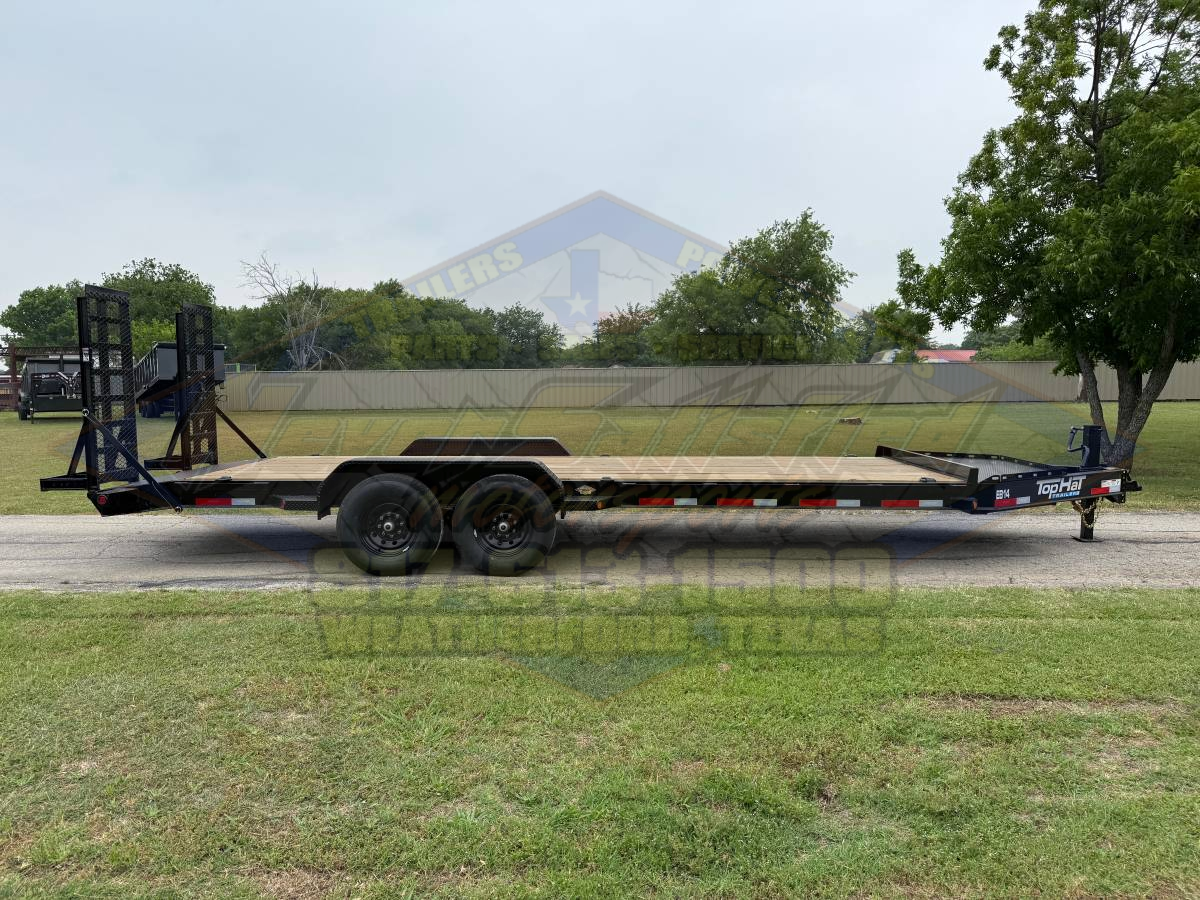 2026 TOP HAT 83" X 22' EQUIPMENT TRAILER W/ WIDE STAND UP RAMPS, SPARE 14,000 GVWR - Image 3