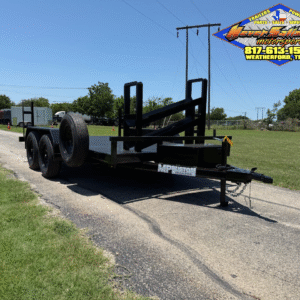 2025 MP CUSTOMS 77" X 12' TANDEM AXLE WELDING TRAILER W/ SPARE 7,000 GVWR