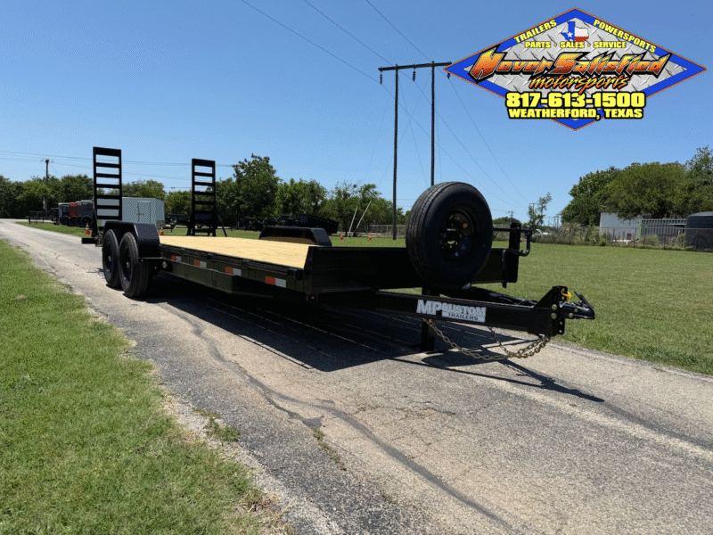 2025 MP CUSTOMS 83" X 22’ EQUIPMENT TRAILER W/ 2' DOVE TAIL, STAND UP RAMPS, SPARE 14,000 GVWR
