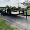 2025 MP CUSTOMS 83" X 16' TANDEM AXLE UTILITY TRAILER W/ 2' DOVE TAIL, 3' RAMP GATE, SPARE 7,000 GVWR - Image 2