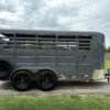 2026 DELCO 6' X 16' BUMPER PULL STOCK TRAILER FIGHTER JET GREY 12K GVWR - Image 3