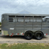 2026 DELCO 6' X 16' BUMPER PULL STOCK TRAILER FIGHTER JET GREY 12K GVWR - Image 5