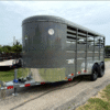 2026 DELCO 6' X 16' BUMPER PULL STOCK TRAILER FIGHTER JET GREY 12K GVWR - Image 6
