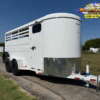 2026 DELCO 6' X 16' 3 HORSE TRAILER BUMPER PULL WHITE 12,000 GVWR - Image 2