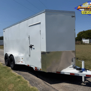 2026 DELCO 6'8" X 16' ALL STEEL CARGO TRAILER W/RAMP/SPARE 12K-GVWR