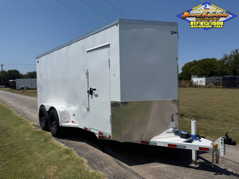 2026 DELCO 6'8" X 16' ALL STEEL CARGO TRAILER W/RAMP/SPARE 12K-GVWR