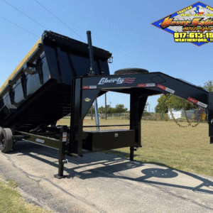 2025 LIBERTY 83"X16' GOOSENECK HI-SIDE DUMP 17500 GVWR WITH TARP, RAMPS, AND SPARE