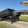 2026 DELCO 83" X 16' GOOSENECK TELESCOPING DUMP TRAILER WITH 4' SIDEWALLS, TARP, RAMPS AND SPARE 14,000 GVWR CHARCOAL GRAY - Image 2