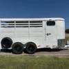 2026 DELCO 6' X 16' 3 HORSE TRAILER BUMPER PULL WHITE 12,000 GVWR - Image 3