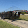 2026 DELCO 83" X 16' GOOSENECK TELESCOPING DUMP TRAILER WITH 4' SIDEWALLS, TARP, RAMPS AND SPARE 14,000 GVWR CHARCOAL GRAY - Image 3