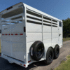 2026 DELCO 6' X 16' 3 HORSE TRAILER BUMPER PULL WHITE 12,000 GVWR - Image 4