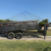 2026 DELCO 83" X 16' GOOSENECK TELESCOPING DUMP TRAILER WITH 4' SIDEWALLS, TARP, RAMPS AND SPARE 14,000 GVWR CHARCOAL GRAY - Image 4