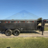 2026 DELCO 83" X 16' GOOSENECK TELESCOPING DUMP TRAILER WITH 4' SIDEWALLS, TARP, RAMPS AND SPARE 14,000 GVWR CHARCOAL GRAY - Image 5