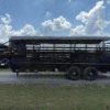 2026 DELCO 6′ 8″ X 20′ BAR TOP GOOSENECK CATTLE STOCK TRAILER 14K-GVWR  BLACK/GRAY - Image 6