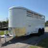 2026 DELCO 6' X 16' 3 HORSE TRAILER BUMPER PULL WHITE 12,000 GVWR - Image 12