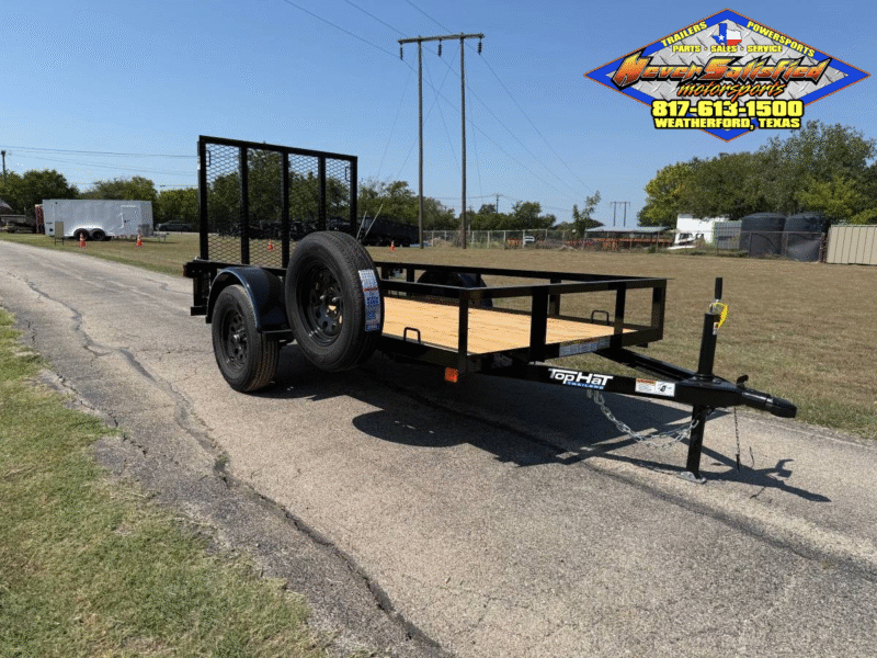 2026 TOP HAT DERBY JR EXPRESS 5'X10' ANGLE IRON TOP RAIL TRAILER W/RAMP GATE & SPARE 2990#GVWR