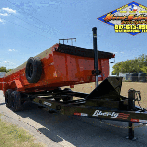 2026 LIBERTY 83"X16' BUMPER PULL DUMP 17500 GVWR WITH TARP, RAMPS, AND SPARE