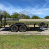 2026 TOP HAT 83" X 16' PIPE TOP TRAILER WITH 4' SPRING ASSISTED RAMP GATE AND SPARE 7,000 GVWR - Image 3