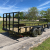 2026 TOP HAT 83" X 16' PIPE TOP TRAILER WITH 4' SPRING ASSISTED RAMP GATE AND SPARE 7,000 GVWR - Image 4