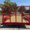 2026 TOP HAT 83″ X 14′ PIPE TOP UTILITY TRAILER WITH 4′ SPRING ASSIST RAMP GATE, SPARE 7k-GVWR-RED - Image 5
