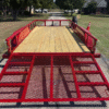 2026 TOP HAT 83″ X 14′ PIPE TOP UTILITY TRAILER WITH 4′ SPRING ASSIST RAMP GATE, SPARE 7k-GVWR-RED - Image 6