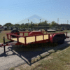 2026 TOP HAT 83″ X 14′ PIPE TOP UTILITY TRAILER WITH 4′ SPRING ASSIST RAMP GATE, SPARE 7k-GVWR-RED - Image 9
