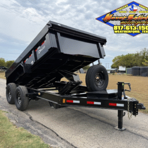 2025 DELCO 83" X 12' DUMP TRAILER WITH TARP, RAMPS AND SPARE 14,000 GVWR