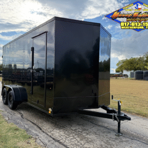 2026 LOOK 7' X 16' TANDEM AXLE ENCLOSED CARGO TRAILER WITH SPARE, BLACK 7,000 GVWR