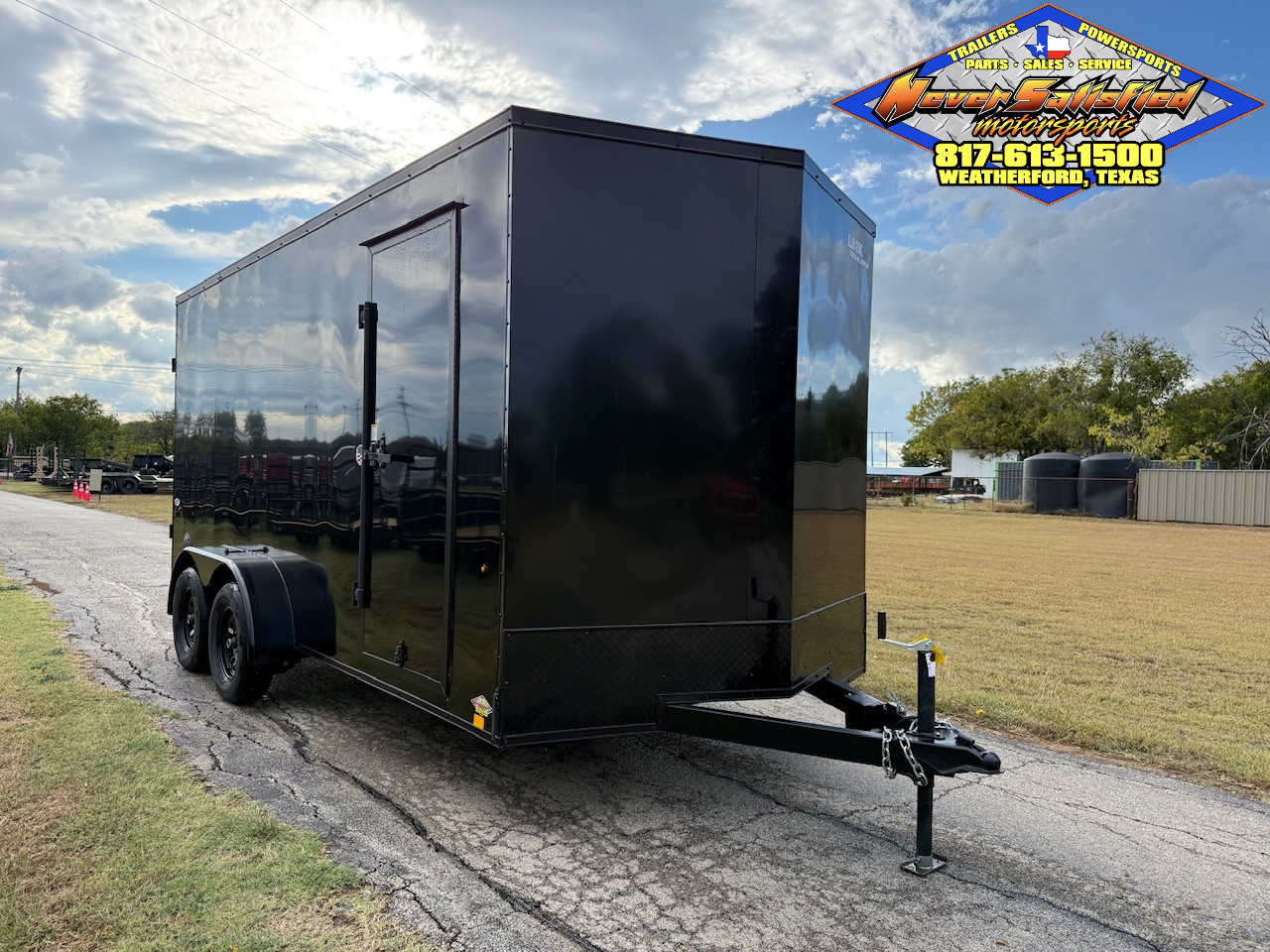 2026 LOOK 7' X 16' TANDEM AXLE ENCLOSED CARGO TRAILER WITH SPARE, BLACK 7,000 GVWR