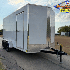 2026 LOOK 7' X 14' TANDEM AXLE ENCLOSED CARGO TRAILER WITH SPARE WHITE 7,000 GVWR