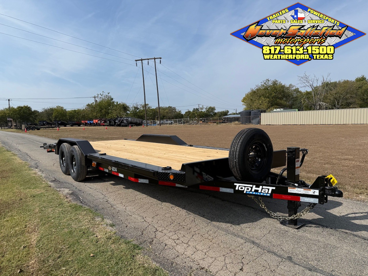 2026 TOP HAT 102" X 22' EQUIPMENT TRAILER W/ DRIVE OVER FENDERS, SLIDE OUT RAMPS, SPARE 14,000 GVWR