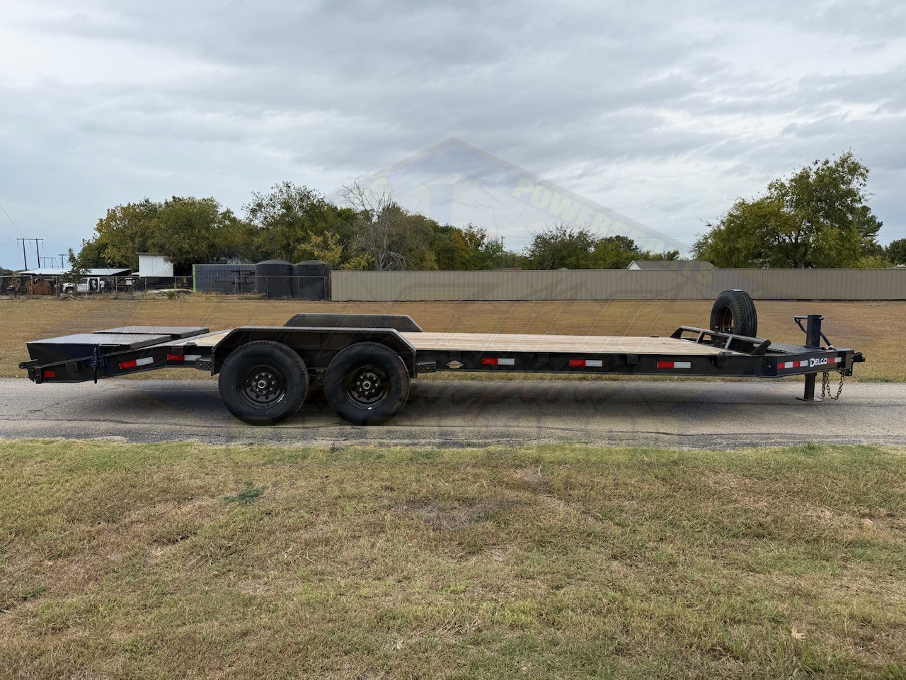 2026 DELCO 83" X 22' BUMPER PULL EQUIPMENT TRAILER WITH MONSTER RAMPS, SPARE CHARCOAL 14,000 GVWR - Image 3